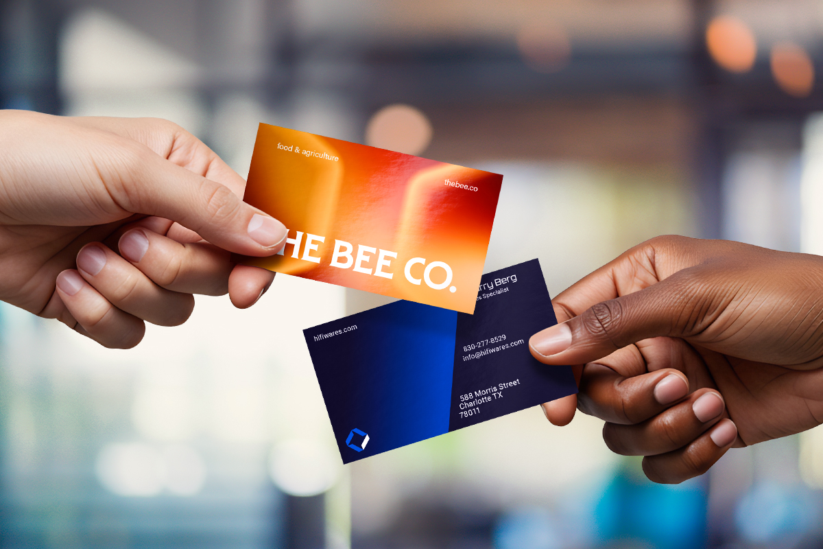 Exchanging modern business cards