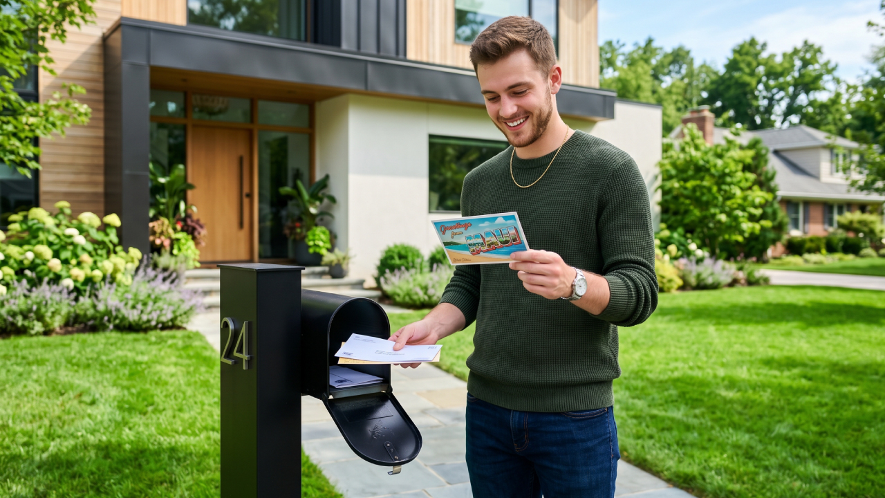 Checking mail from a residential mailbox