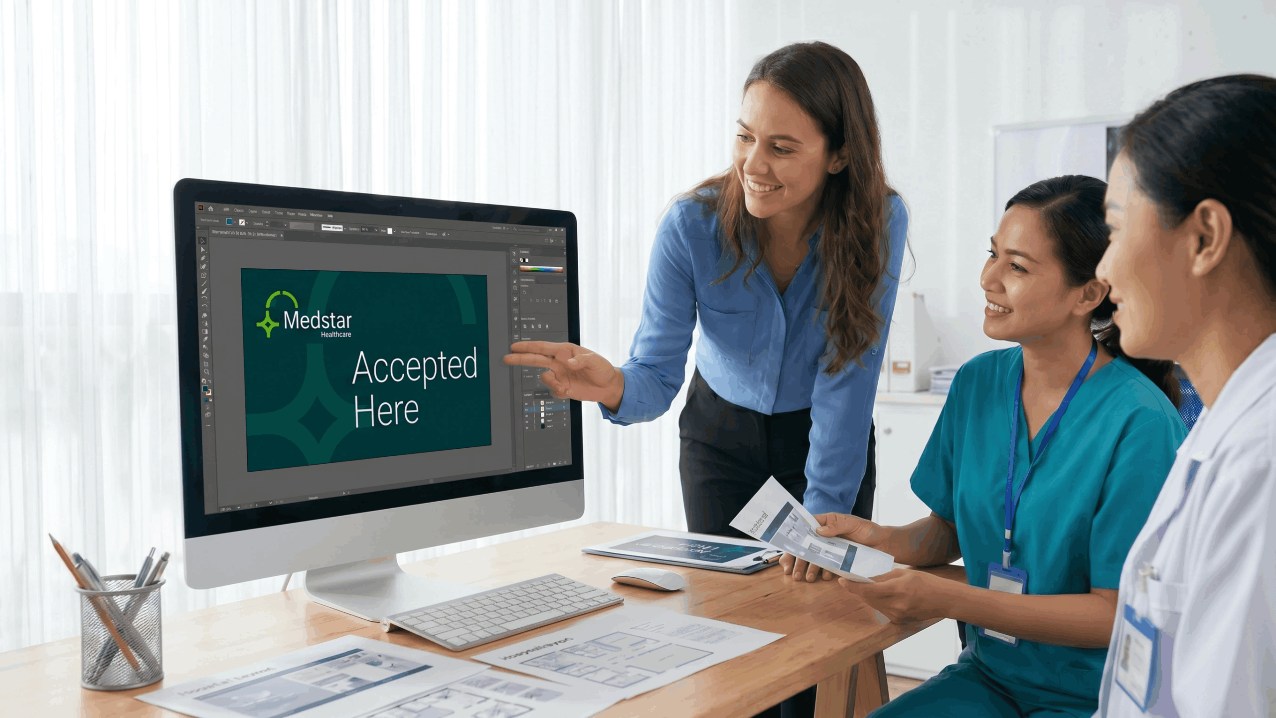 Reviewing healthcare signage and print materials
