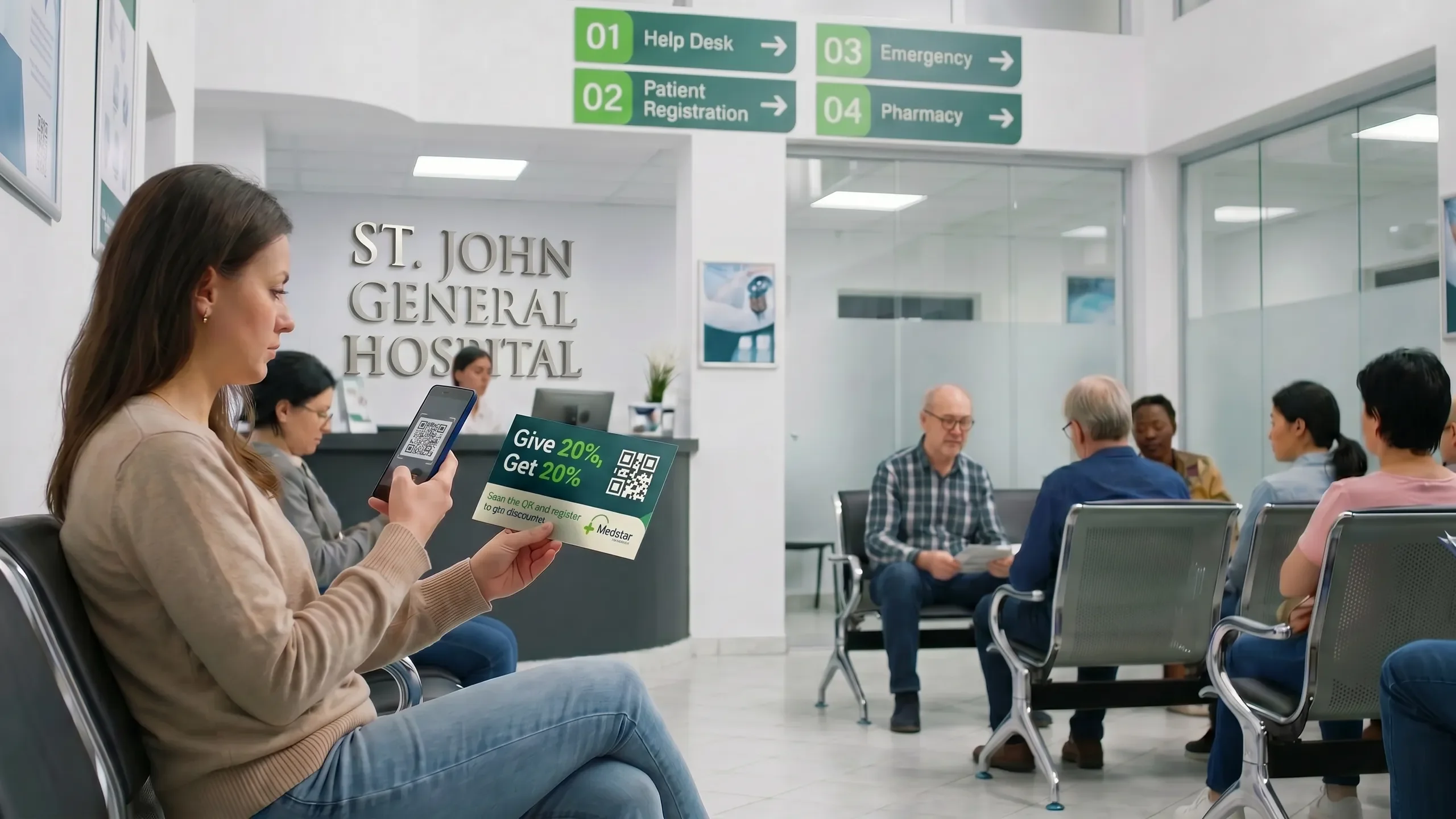 Scanning a healthcare promotional flyer