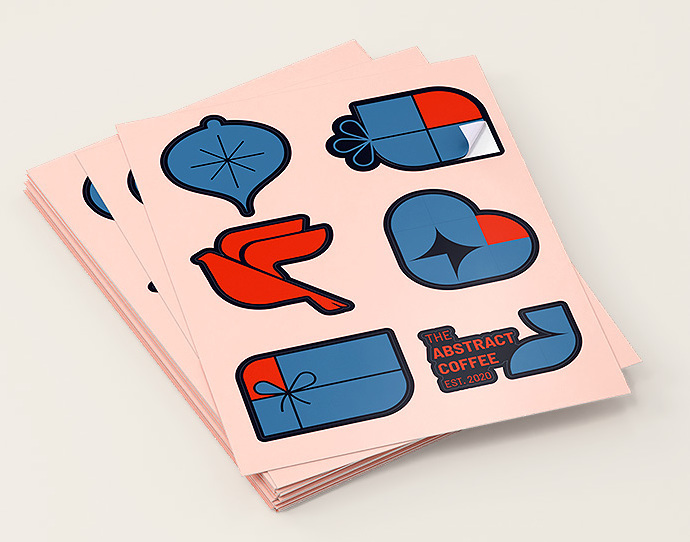 Paper sticker sheet with assorted designs