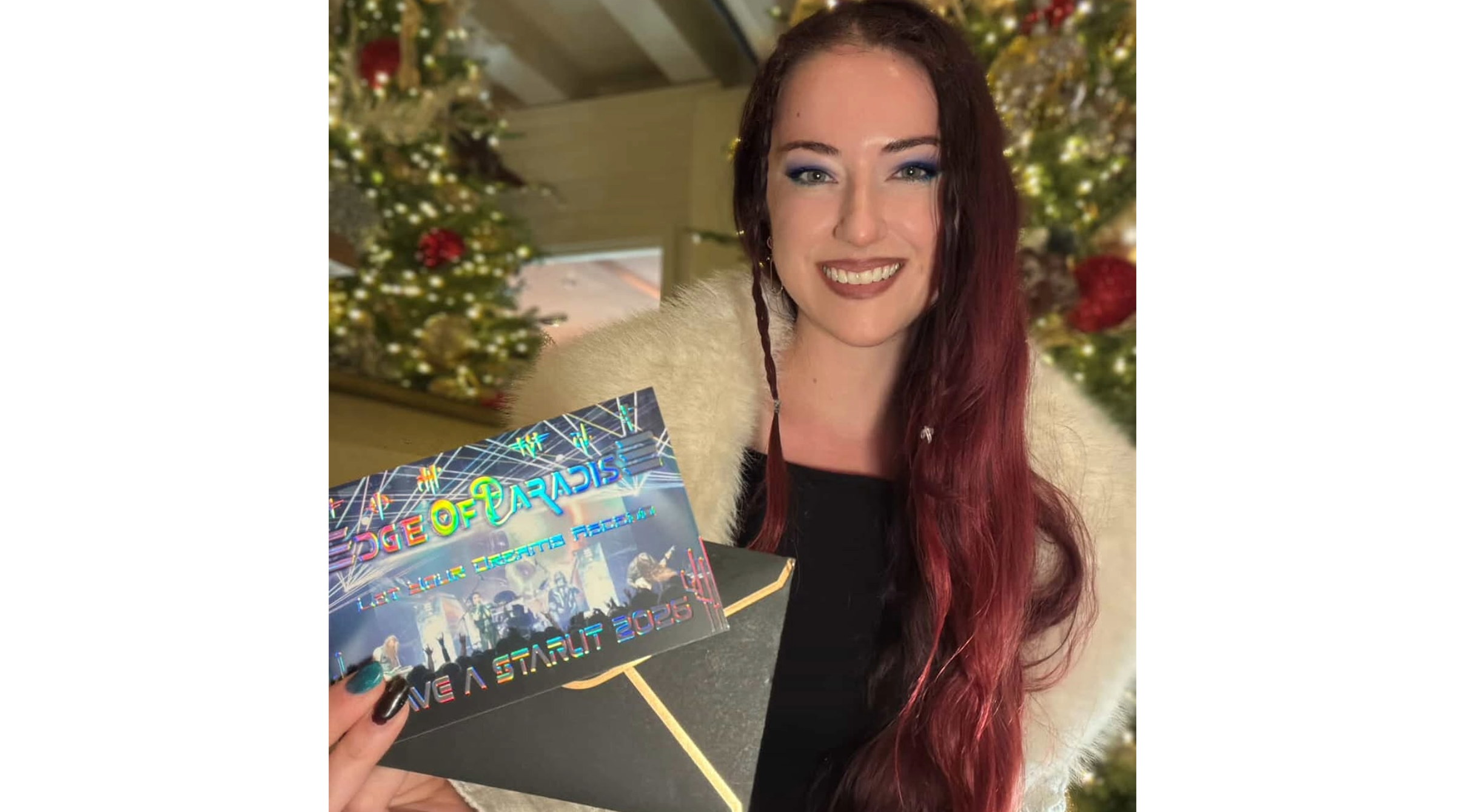 margarita monet edge of paradise vocalist with custom postcards from uprinting