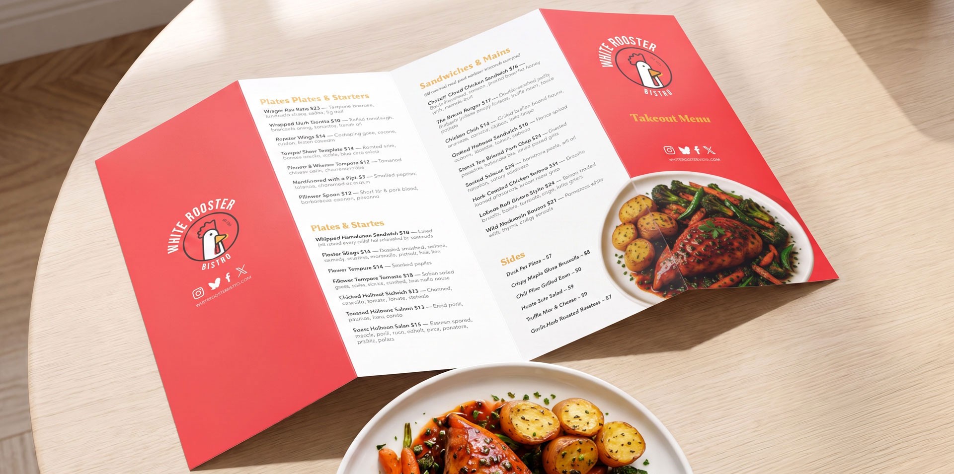 Restaurant Takeout Menu Brochure Example
