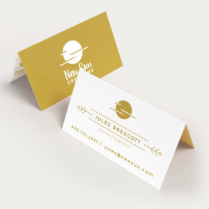 folded business cards