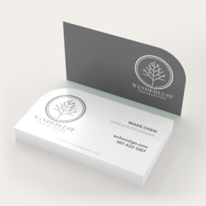 single rounded corner business cards