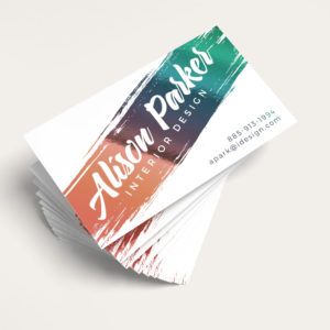 metallic business cards