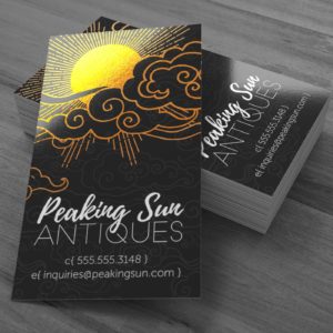 metallic business cards