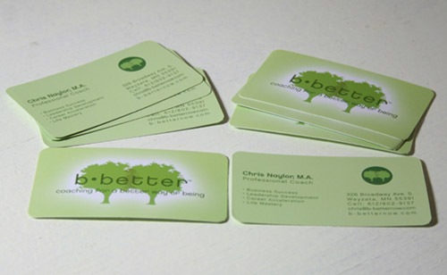 die cut business cards