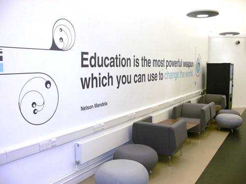 Wall Graphic Designs - White Wall Education theme