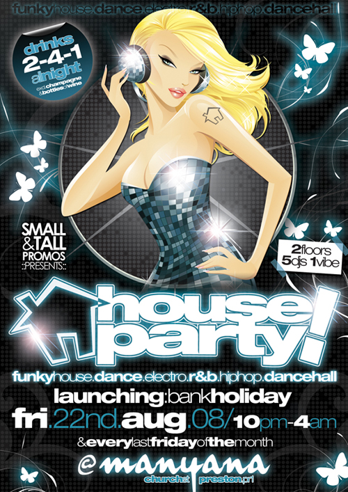 Night Club Flyer – Bank Holiday House Party