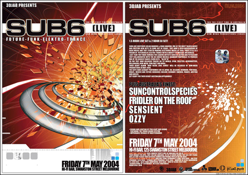 Night Club Flyer - Future, Punk, Elektro, Trance, Live