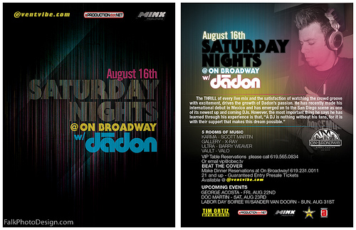 Night Club Flyer – Saturday Nights at Broadway