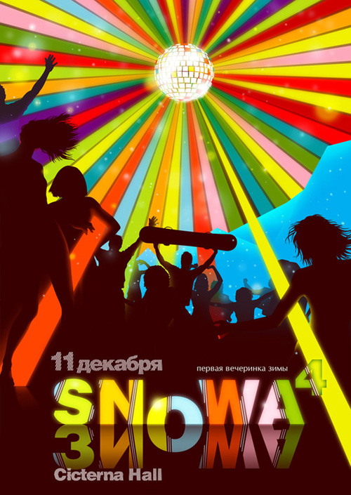 Night Club Flyer - Snow A4