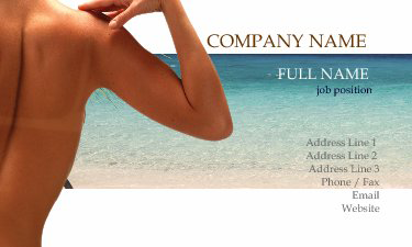 Pre-made Business Card Designs for Tanning Salons 10