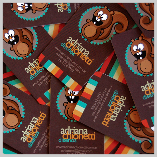 Brown Business Cards - Adriana Chionetti