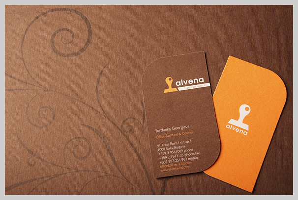 Brown Business Cards - Alvena