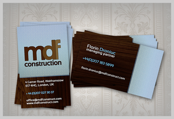 Brown Business Cards - MDF Construction