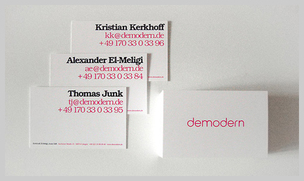 Pink Business Cards - demodern