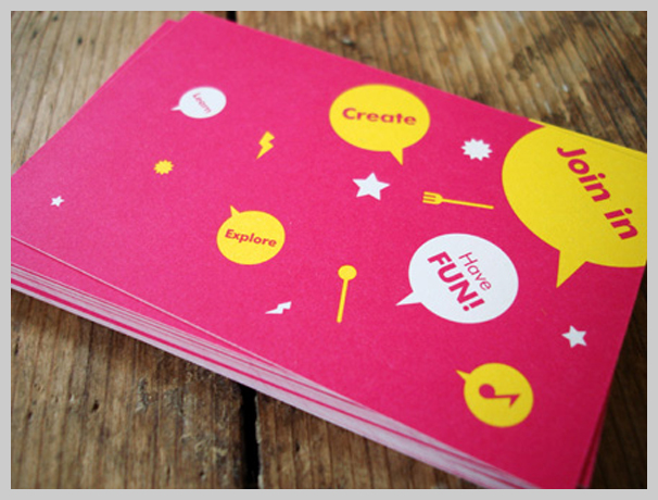 Pink Business Cards - Rhythm Kitchen