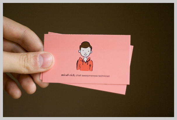 Pink Business Cards - Micah Rich