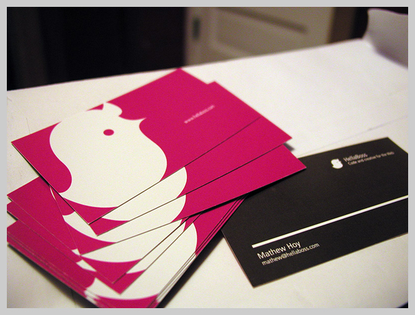 Pink Business Cards - HellaBoss