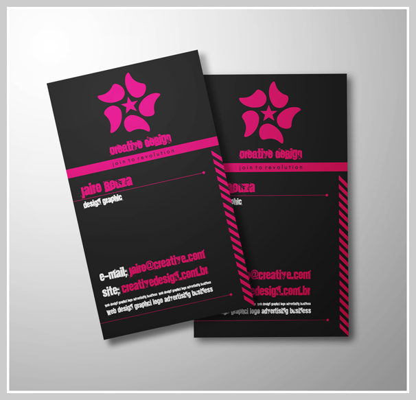 Pink Business Cards - Jairo Souza