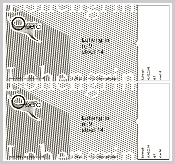 Event Ticket Design - De Bossche Opera