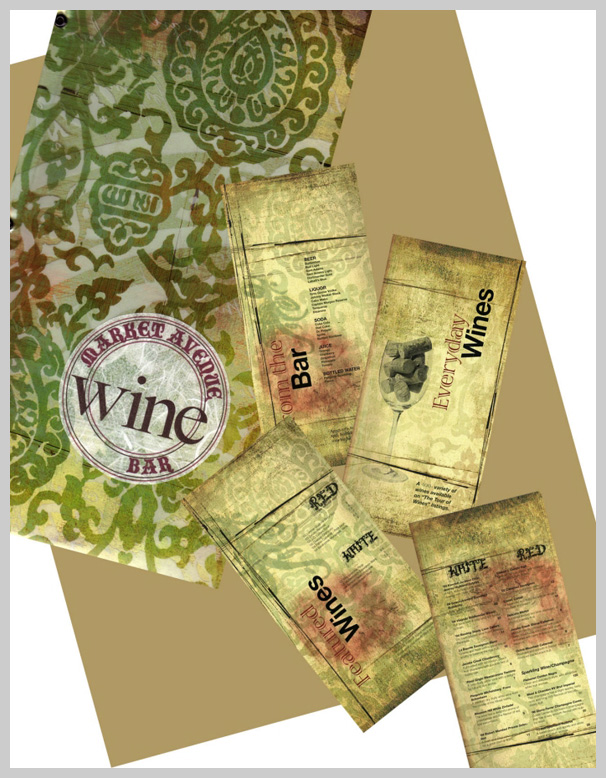 Wine Menu Design - Market Avenue Wine Bar