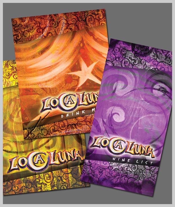 Wine Menu Design - Loca Luna