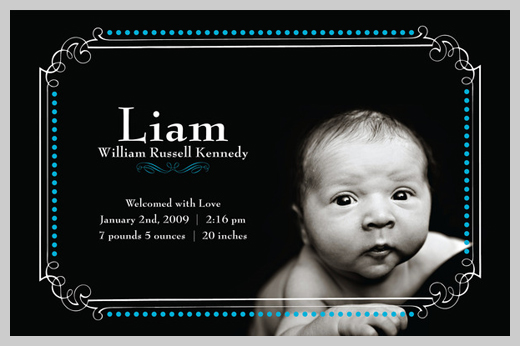 Custom Birth Announcement - William Russell Kennedy