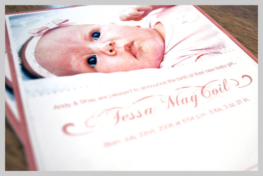 Custom Birth Announcement - Tessa May Coil