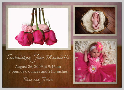 Custom Birth Announcement - Tambriahna Jean Mazziotti