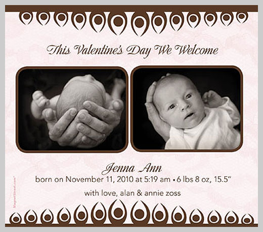 Custom Birth Announcement - Jenna Ann Zoss