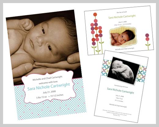 Custom Birth Announcement - Sara Nicole Cartwright