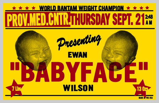 Custom Birth Announcement - World Bantam Weight Champion