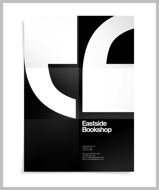 Minimalist Poster Design Examples - Eastside Bookshop identity