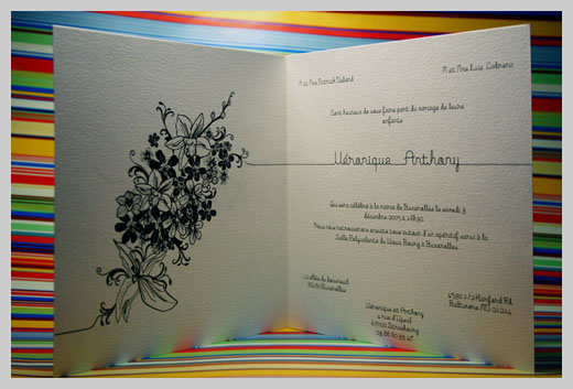 Wedding Invitation Greeting Cards - Veronique et Anthony