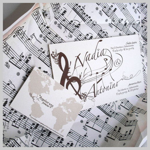 Wedding Invitation Greeting Cards - Nadia and Antonino