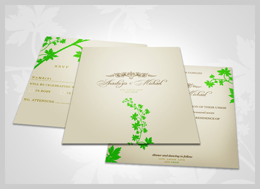 Wedding Invitation Greeting Cards - Anastasya and Michael