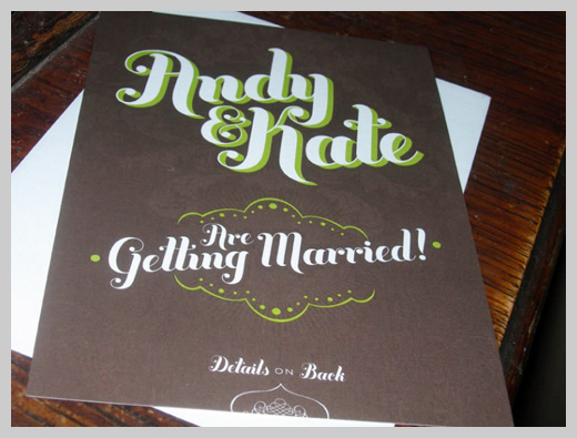 Wedding Invitation Greeting Cards - Andy and Kate