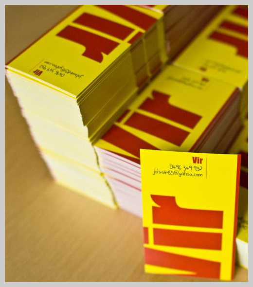 Yellow Business Cards - Vir by Edustries