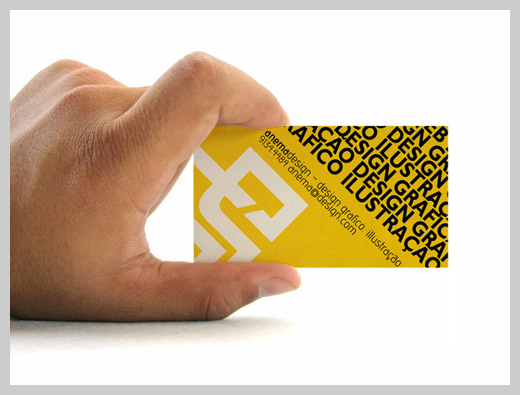 Yellow Business Cards - Anema Design