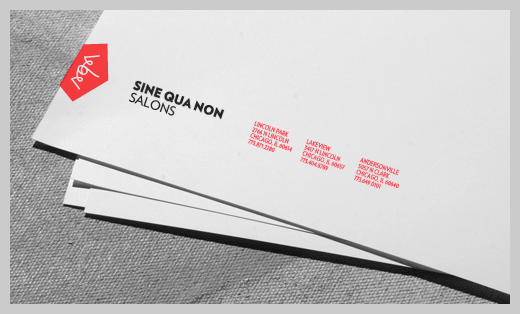 Company Letterhead Design - Sine Qua Non Salons