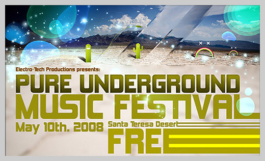 Event Flyer Design - Pure Underground Music Festival