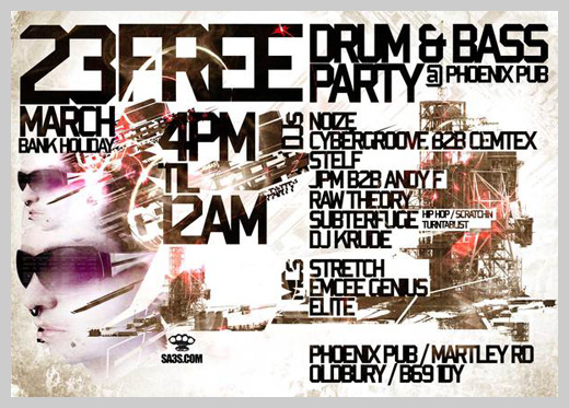 Event Flyer Design - Free Drum and Bass Party