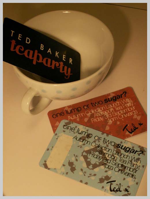 Sample Party Invitations - Ted Baker