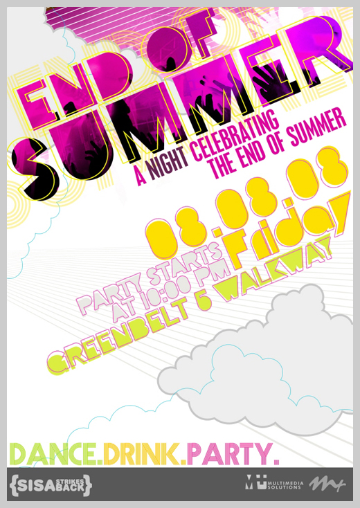 Sample Party Invitations - End of Summer Party Flyer