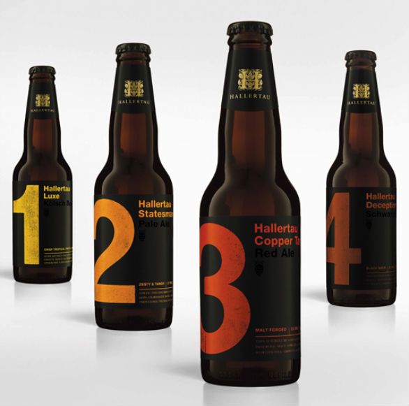 Bottle Label Designs - Hallertau Beer