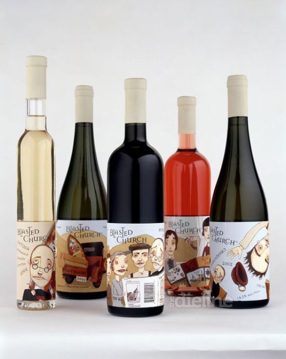 Bottle Label Designs - Blasted Church Vineyards