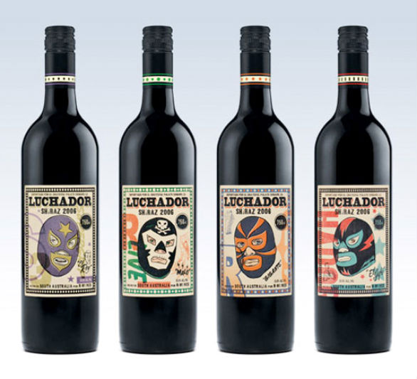 Bottle Label Designs - Luchador